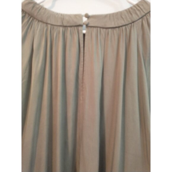 Universal Standard Patricia Blouse Drapy Relaxed Olive Green Top - L (22/24) - Picture 6 of 8